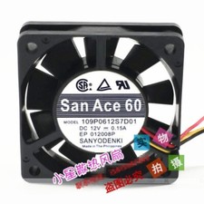 Sanyo 6015 6CM 109P0612S7D01 DC12V 0.15A quiet cooling fan