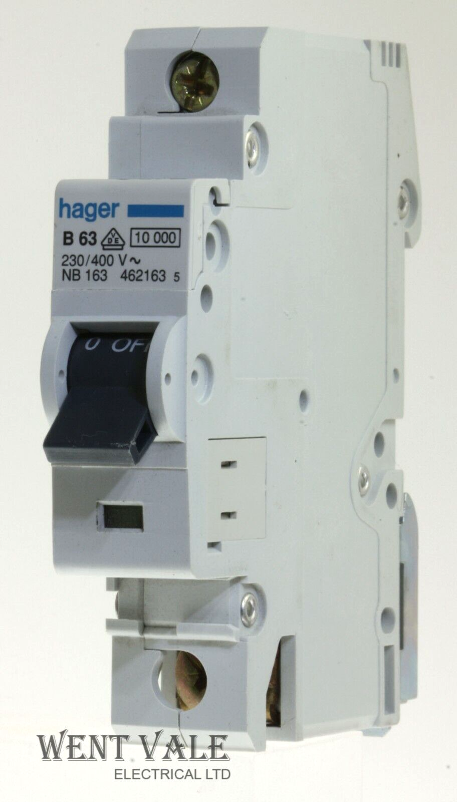 Hager NB163 462163/5 - 63a Type B Single Pole MCB Unused