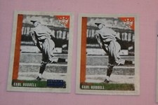 CARL HUBBELL LOT OF 2 2021 DIAMOND KINGS ARTIST'S PROOF & BASE #15 NY GIANTS