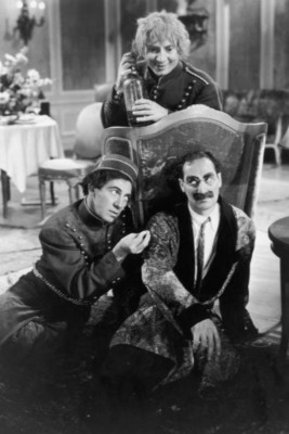 Harpo Marx Groucho Marx and Chico Marx in a scene from the com- 1937 4x6 Photo