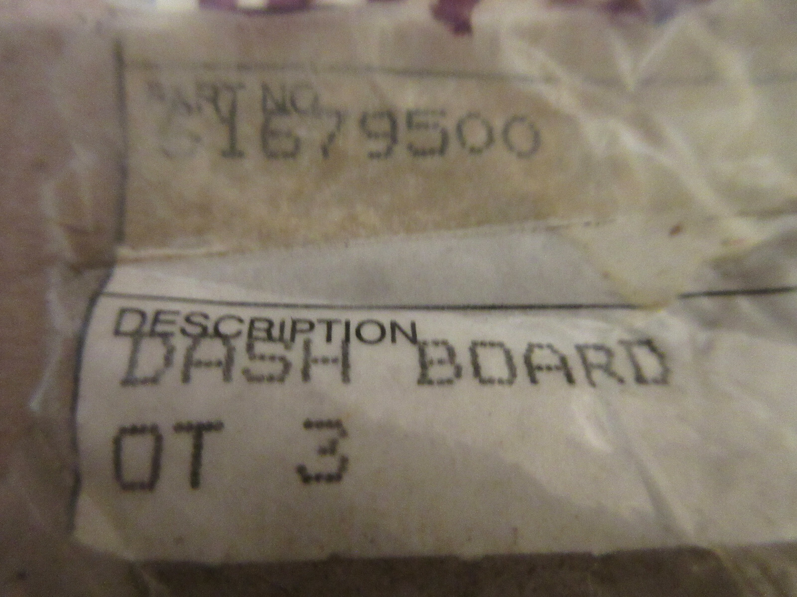 Ferrari 308 QV Dashboard NEW Black P/N 61679500