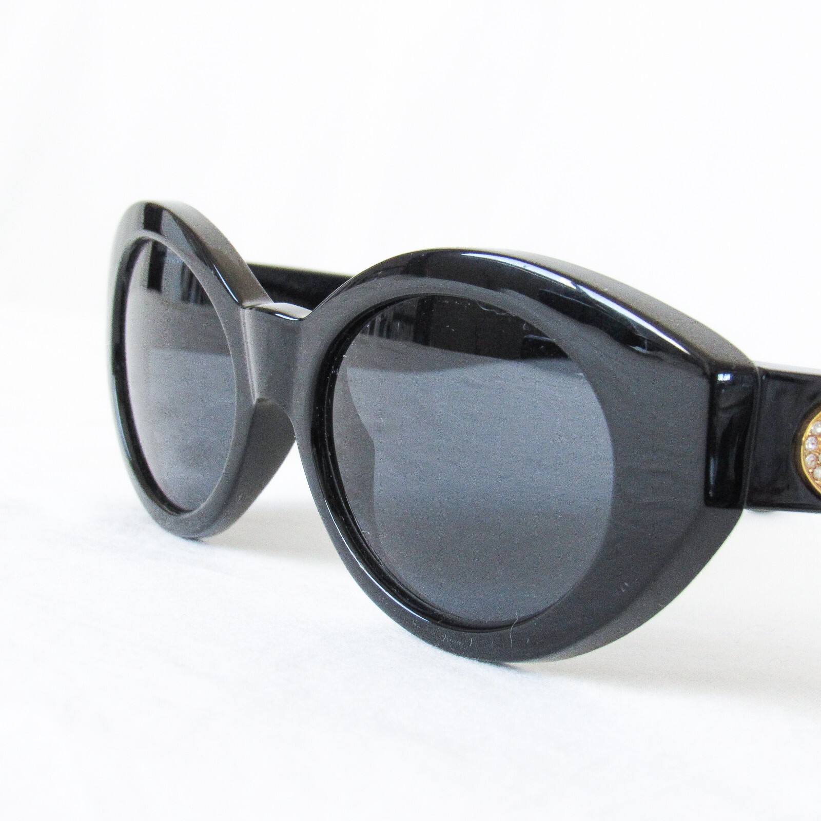 RARE! 100percent AUTHENTIC VINTAGE 1990’S GIANNI VERSACE BLACK SUNGLASSES CZ Crystals image 8