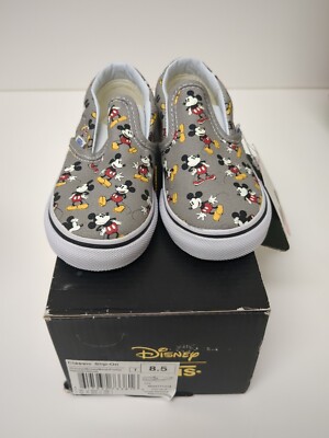 Vans x Disney Mickey Mouse Frost Grey Classic Slip-On Shoes Vans Disney Classic Slip-On Mickey Mouse Shoe Frost Gray  main image 4