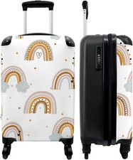 NoBoringSuitcases® valigia, arcobaleno - 55x40x20 bagaglio a mano trolly NUOVO IMBALLO ORIGINALE