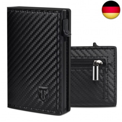 Wallet Kartenetui Mit Geldfach Herren TEEHON Geldbörse Herren Slim