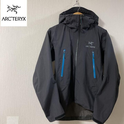 Arc Teryx Men S Gore Tex Alpha Sl High Neck Hooded Jacket Black Xs Ebay