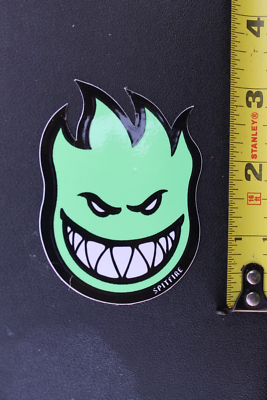 SPITFIRE Wheels Green Black Evil Fire Flame Face Vintage