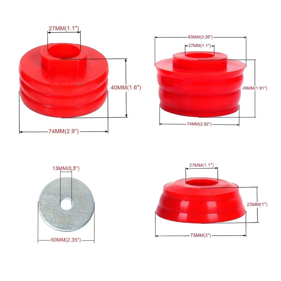 Kit de bujes de montaje de cabina de carrocería KF04058BK para Ford F250 F350 Super Duty 1999-2007 Foto 2 de 4