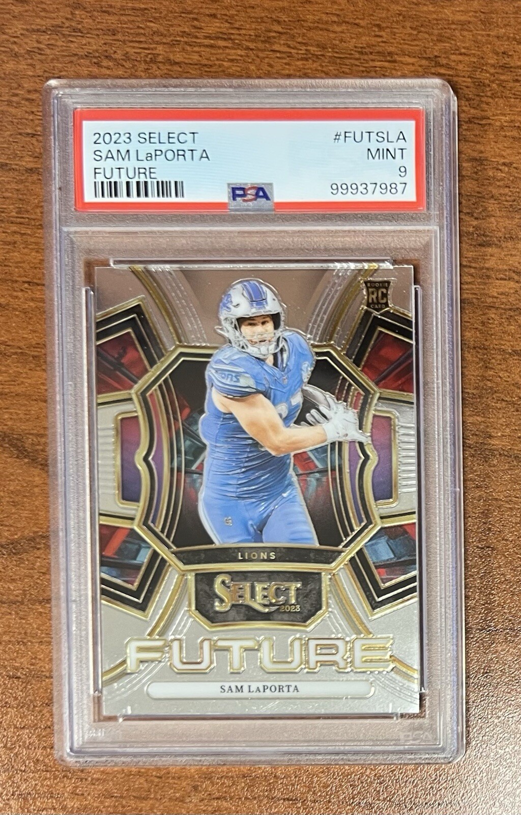 2023 Panini Select Future Insert Refractor Sam Laporta Rookie RC PSA 9