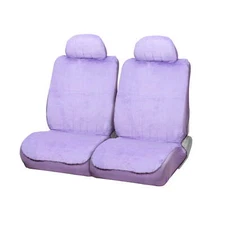 Auto Drive 2 Piece Purple Faux-Fur Seat Cover, Universal Fit, SC533436