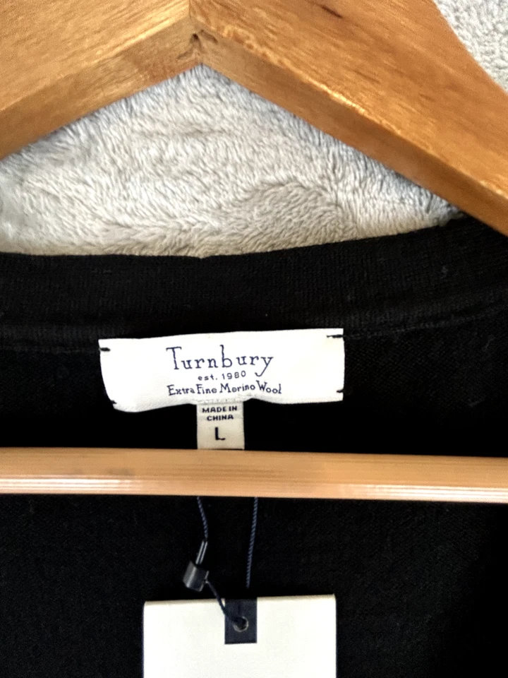 Cárdigan Turnbury Para Hombres Cuello en V Abotonado Algodón Pullover Golf Tejido Cardi Top Foto 2 de 4