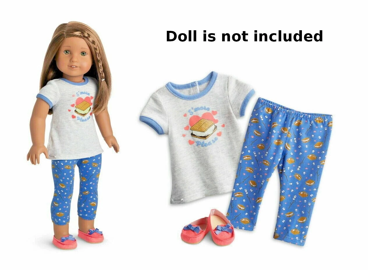 NIB ~ American Girl S'more Fun Pajamas ~ Camping Outfit with Slippers Camp Pj's
Opens in a new windo