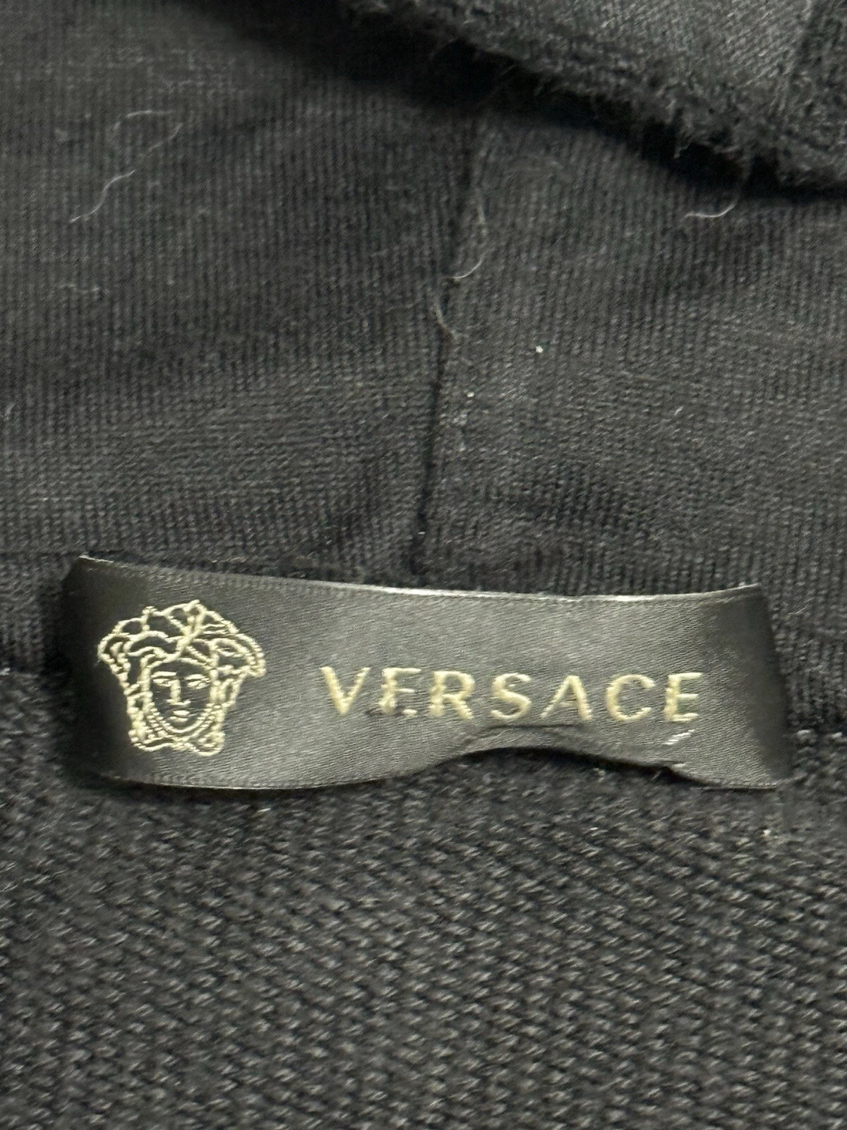 Giacca con cappuccio e zip Versace! (Uomo XL) Unisex Nero