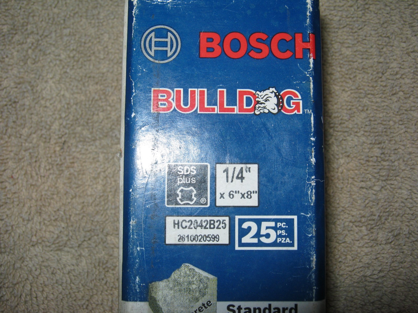 Bosch HC2042B5 5-Piece 1/4 In. x 8 In. SDS-plus Bulldog Rotary Hammer std bits!!