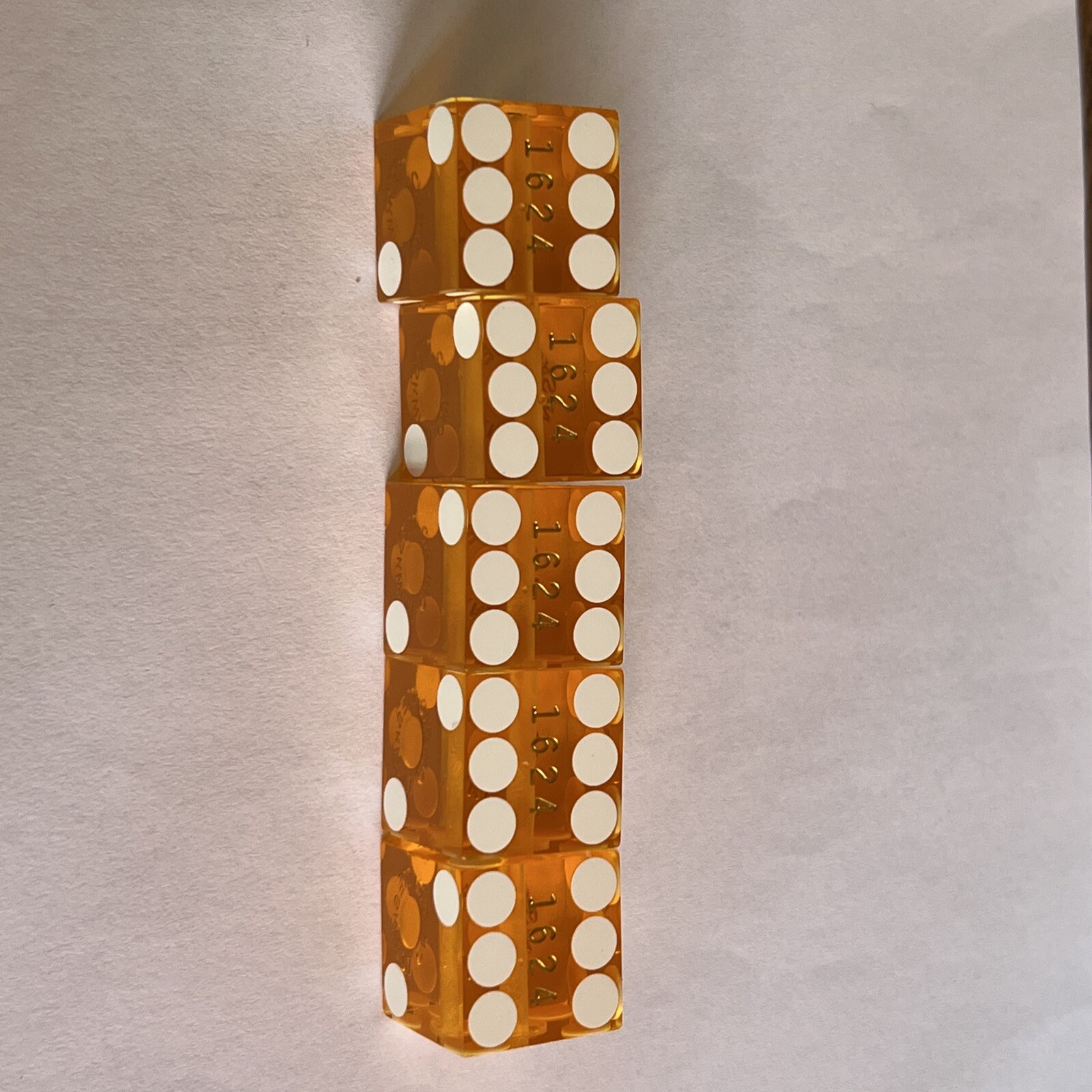 One set of 5 matching Casino Dice Meskwaki Casino Tama Iowa