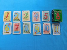 Vintage 40's-50's Whitman CRAZY EIGHTS 4119:10 Miniature  COMPLETE CARD GAME