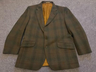 Vintage Bladen Supersax Wool Tweed Sandringham Jacket Blazer Size 44R Hunting