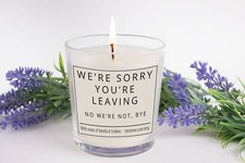Work Leaving Candle Gift, Colleague Leaving Work Gift, We're Sorry You're