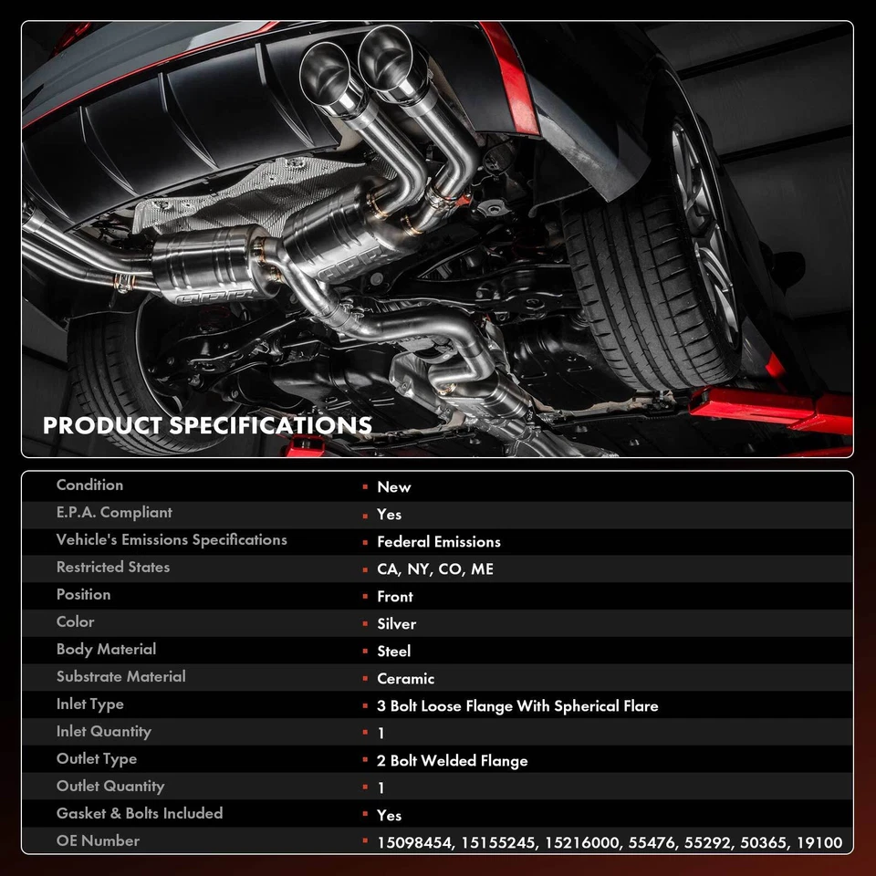 Conversor catalítico central para Chevy Trailblazer Buick Rainier GMC Envoy Saab - Imagem 3 de 4