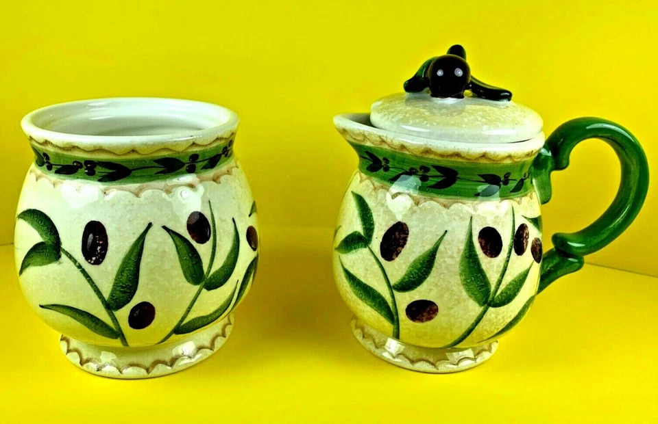 Nuevo juego de azúcar y crema cubierta Oneida Oliveto Foto 3 de 4