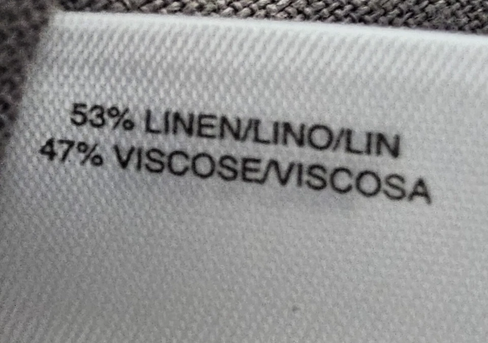 Anne Klein Womens Shirt Top Blouse Size S Small Button Down 3/4 Sleeve Linen - Image 3 of 4