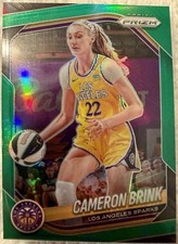 2025 Panini Prizm WNBA Cameron Brink #87 Green Prizm Los Angeles Sparks 2nd Year