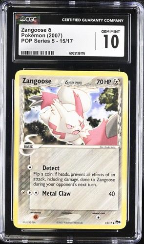 Zangoose δ graded CGC 10 for sale on eBay
