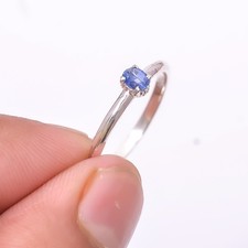 Natural Kyanite - Nepal Solitaire Gemstone 925 Sterling Silver Ring s.7 Sku31