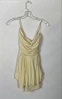 Windsor Women's Yellow Glitter Cowl Neck Romper Jumpsuit NWT Sz M — photo 1