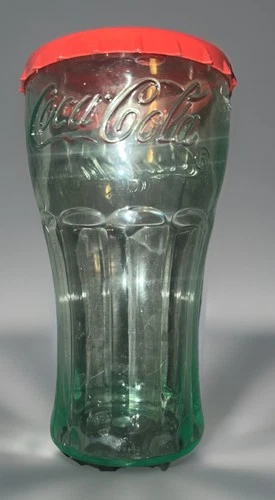 Vintage Coca-Cola Plastic Cup With Red Snap On Lid 16 Ounces