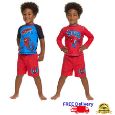 Character Kids 3 Piece Swim Short Set Rash Guard Tank Top Swim Bottom Outfit New