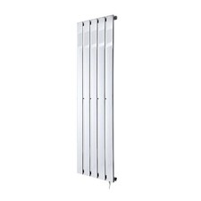Electric Designer Radiators Chrome Vertical Fixed Temp Flat Panel 1250mm(h)