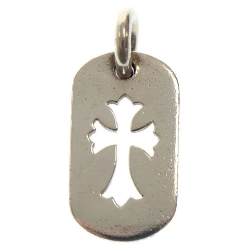 CHROME HEARTS Collana Cuori Cromati D Tag Sml Co Crs Tagliata Croce Cane Sorriso Top Argento