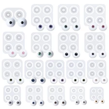 Wandic Doll Eye Molds, Eye Dome Silicone Resin Molds Set Of 18