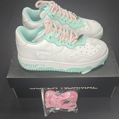 MSCHF Super Normal 2 Mint MSCHF005-1-ME White/Mint/Pink Leather Low Top 2023