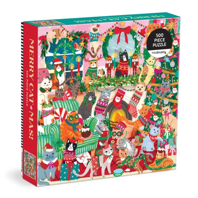 Merry Catmas! 500 Piece Family Puzzle by Mudpuppy (Jigsaw) - Image 2