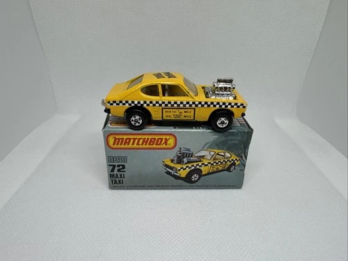 Matchbox Lesney Superfast 72 Maxi Taxi- Hong Kong base, USA W/ BOX