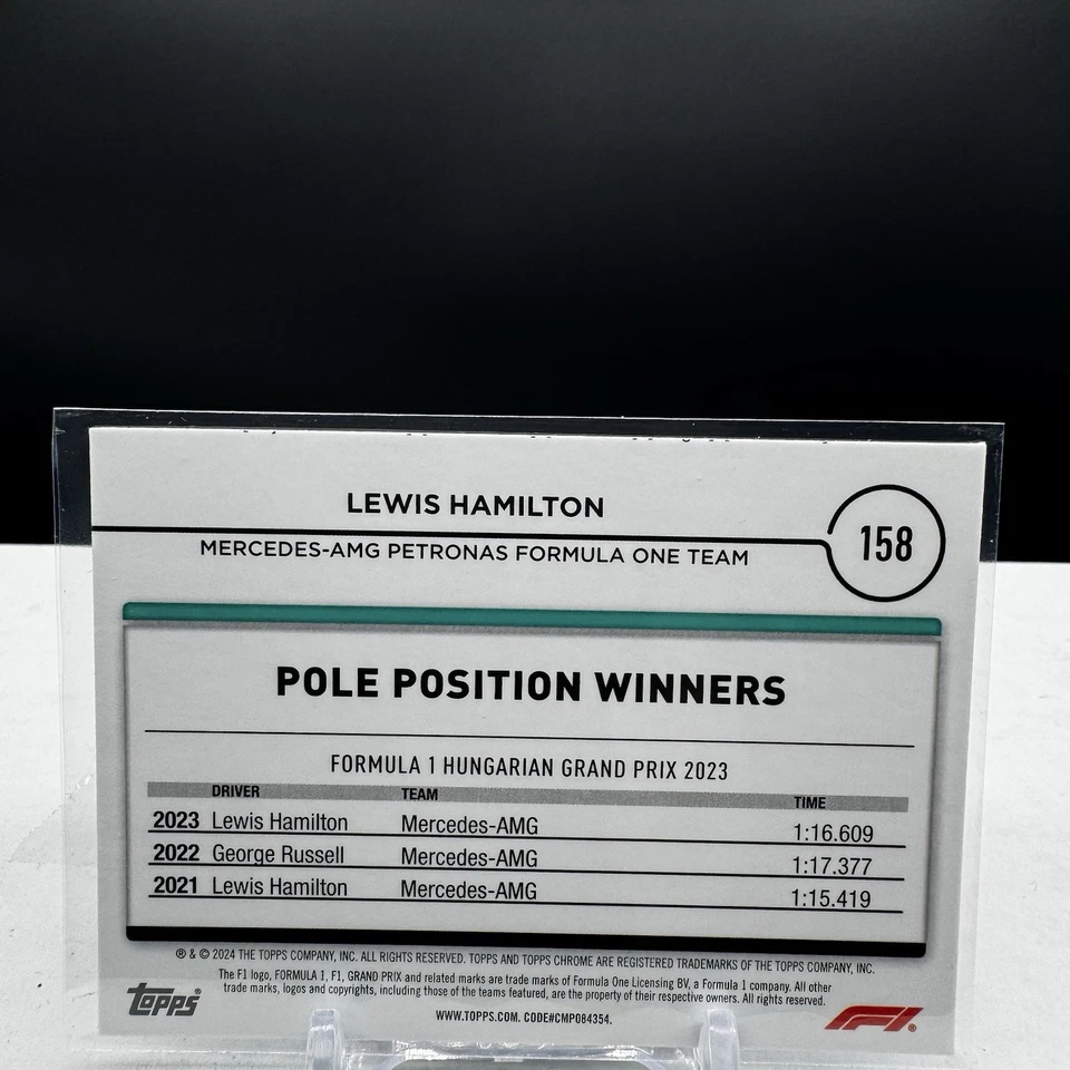 2024 Topps Chrome Formula 1 #158 Lewis Hamilton - Image 2 of 2