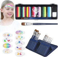 Anka Bella Professional Face Painting Kit for Kids, 8 x 10gm Water Based Paint