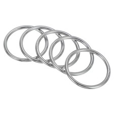 5 Pcs 2" Metal O Ring, 304 Stainless Steel Welded O Rings 4x50mm