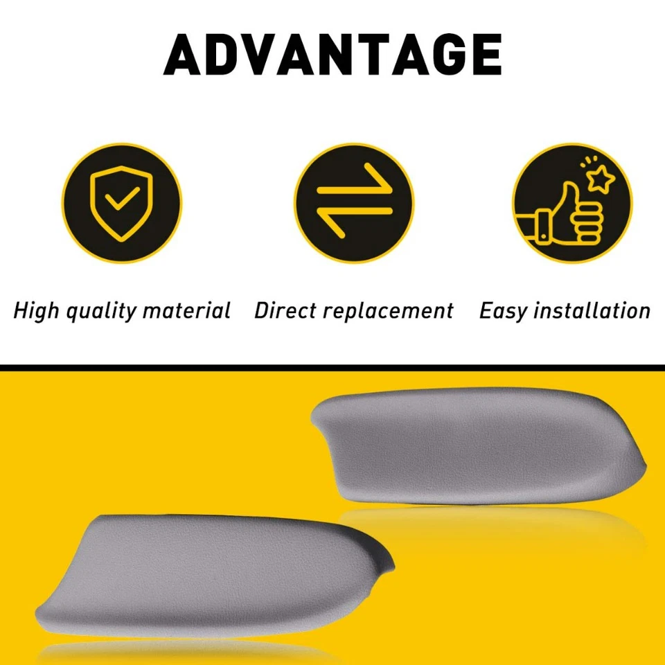 Par de puertas delanteras de cuero gris para Honda Accord 2008-2012 4 paneles cubierta reposabrazos Foto 3 de 4