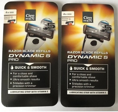 2x Cien Men Dynamic 5 Pro Rasierklingen-Nachfüllpack - 8 Klingen