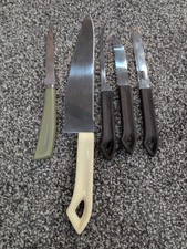 Vintage Quikut Knives, 5 Total, Made In USA