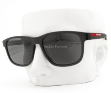 Prada Linea Rossa Sunglasses Matte Black Gray Tinted SPS 06Y 1BO-06F with Case