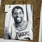 Magic Johnson Lakers signed 8x10 black & white photo NBA basketball Los Angeles  — photo 5