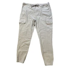 Psycho Bunny Men's Lloyd Cargo Jogger US Size 34 Beige Athletic Casual 