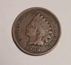 1908 INDIAN HEAD CENT VERY GOOD 1C Copper