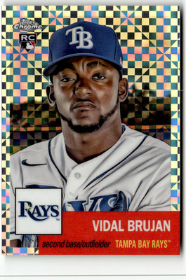 2022 Topps Chrome Platinum MLB No. 32 Vidal Brujan Rookie X-Fractor