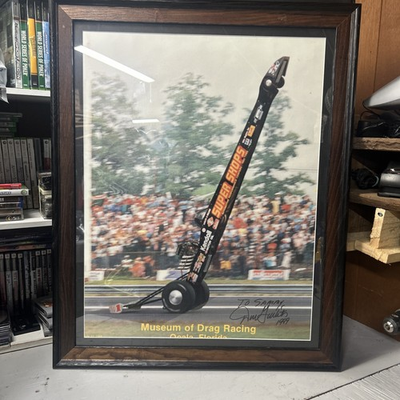 #ad Big Daddy Don Garlits Wheel Stand Poster Signed Museum Of Drag Racing Ocala FL $70.00