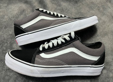 Vans Unisex Old Skool Classic Skate Shoes - Black/Pewter - Men's 8 / Women's 9.5